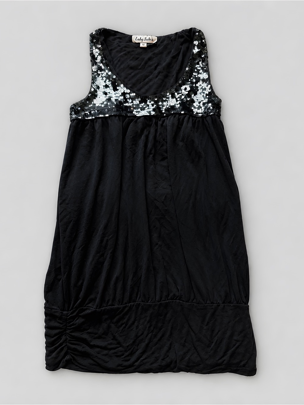 Society Black Sequin-Trim Sleeveless Tunic